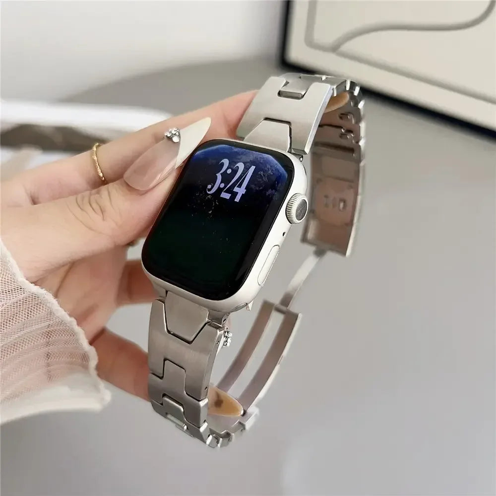 Recci H Steel Watch Band For Apple Watch - Three