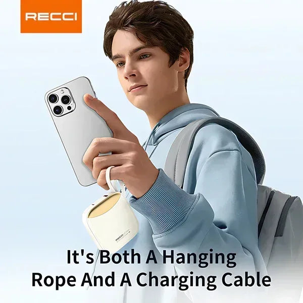 Recci High Power Fast Charging Power Bank 10000mAh with Dual Cable RPB-P46 - Three