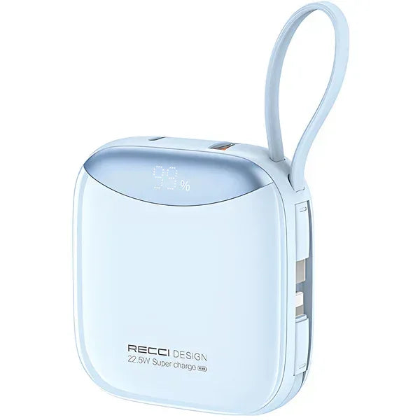 Recci High Power Fast Charging Power Bank 10000mAh with Dual Cable RPB-P46 - Three