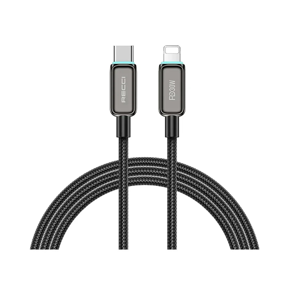 Recci Lamp Display Cable Type-C to Lightning PD 30W RS42CL - Three
