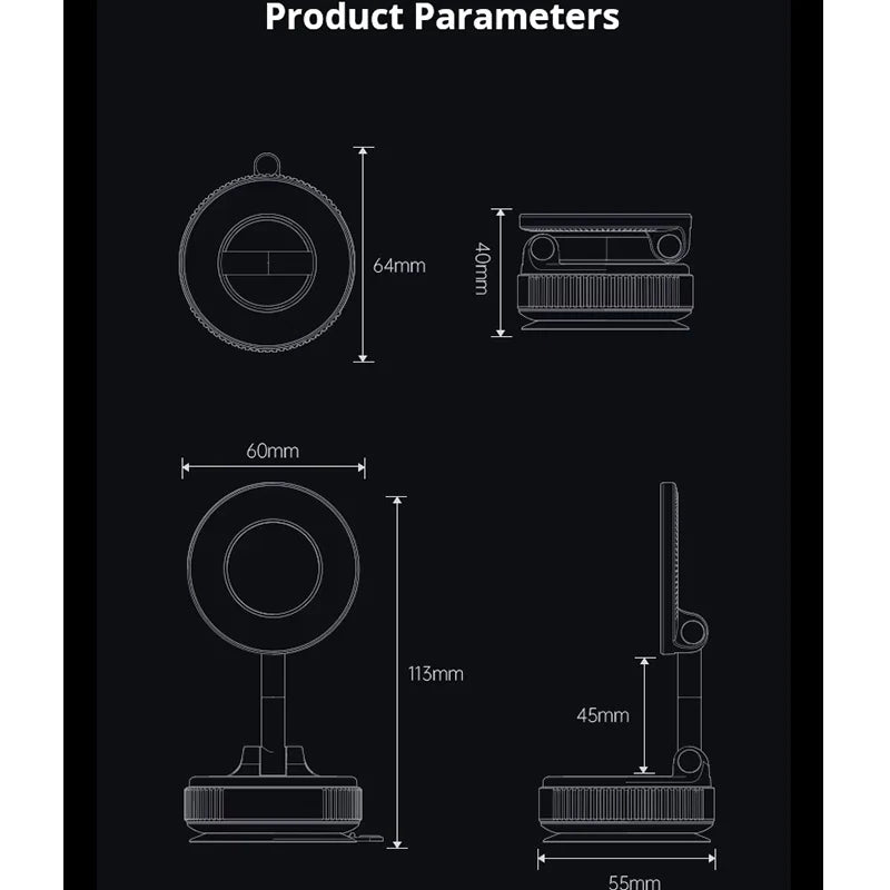 Recci Magnetic Vacuum Suction Phone Holder RZ03
