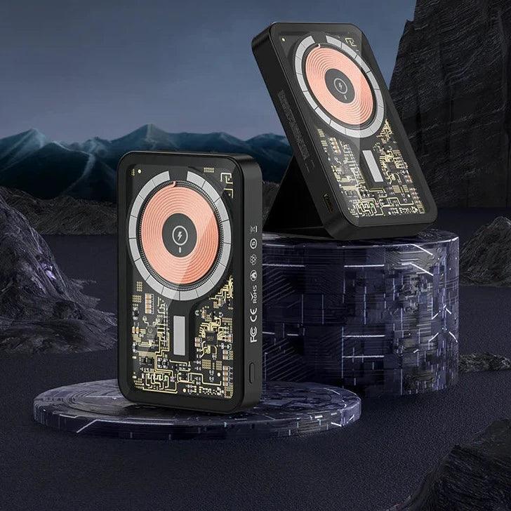 Recci Mars Transparent Magnetic Power Bank 5000mAh RPB-W07 - Three