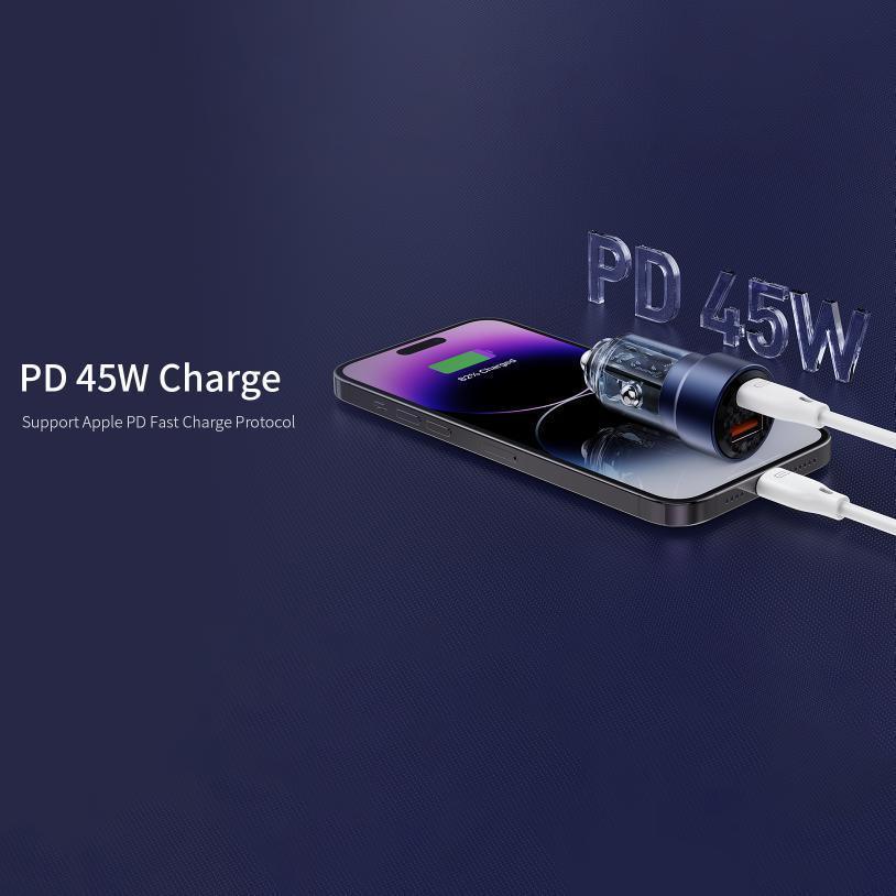 Recci Journey ON-Board 75W Car Charger RCC-N15 - Three