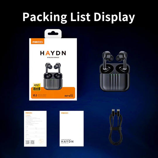 Recci Noise Cancelling Wireless Bluetooth Earbuds REP-W55