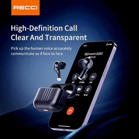 Recci Noise Cancelling Wireless Bluetooth Earbuds REP-W55