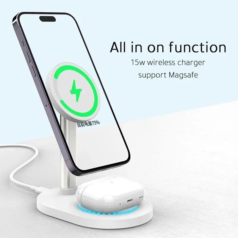 Recci 2 in 1 Wireless Charging Holder RCW-32 - Three