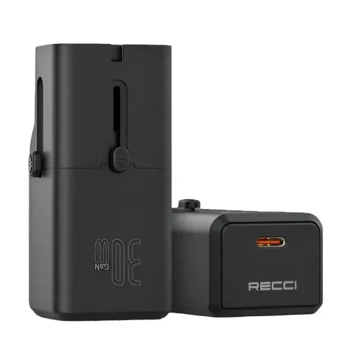 Recci Universal GaN 30W Charger With Mini Volume And Folding Storage RCG-P07 - Three