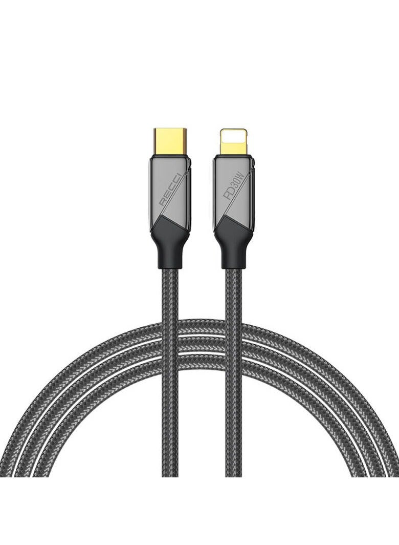 Recci Voyage PD 30W 150cm Fast Charging Type-C to Lightning Cable RS18CL