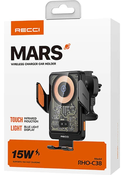 Recci Wireless Charger Car Holder 15W RHO-C38
