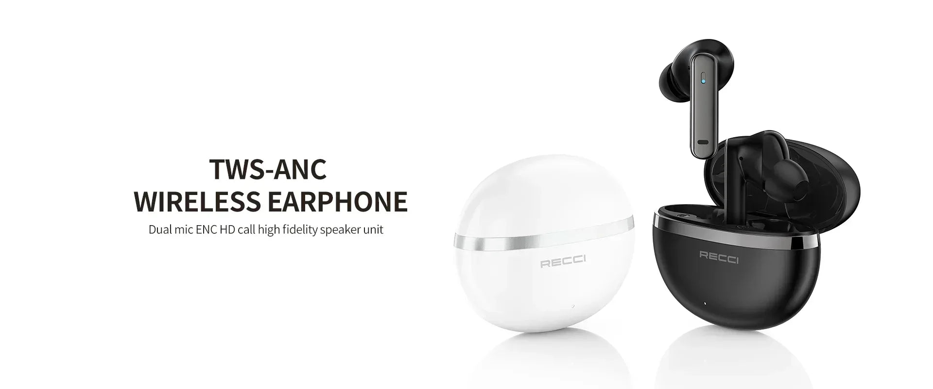 Recci Wireless Earphone ANC Noise Reduction REP-W88 - Three