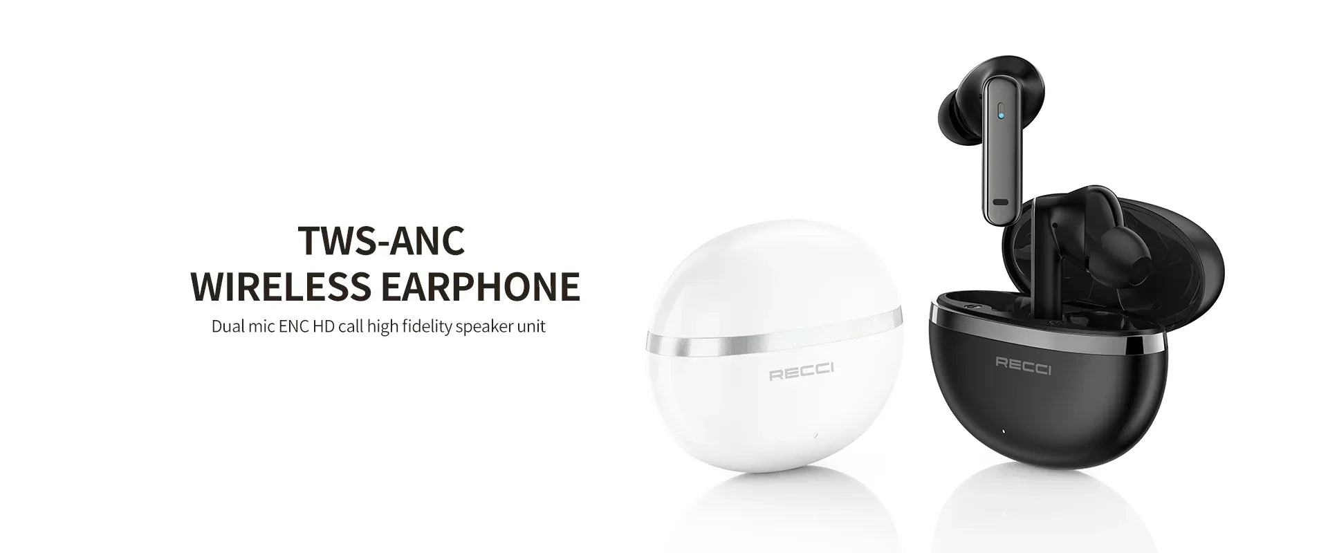 Recci Wireless Earphone ANC Noise Reduction REP-W88 - Three