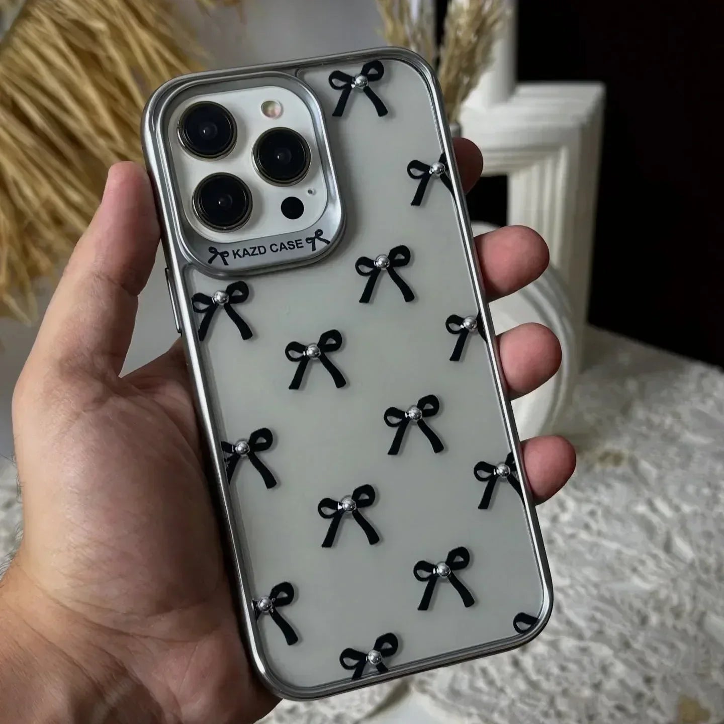 Ribbon Clear Case iPhone 16 Pro Max - Three
