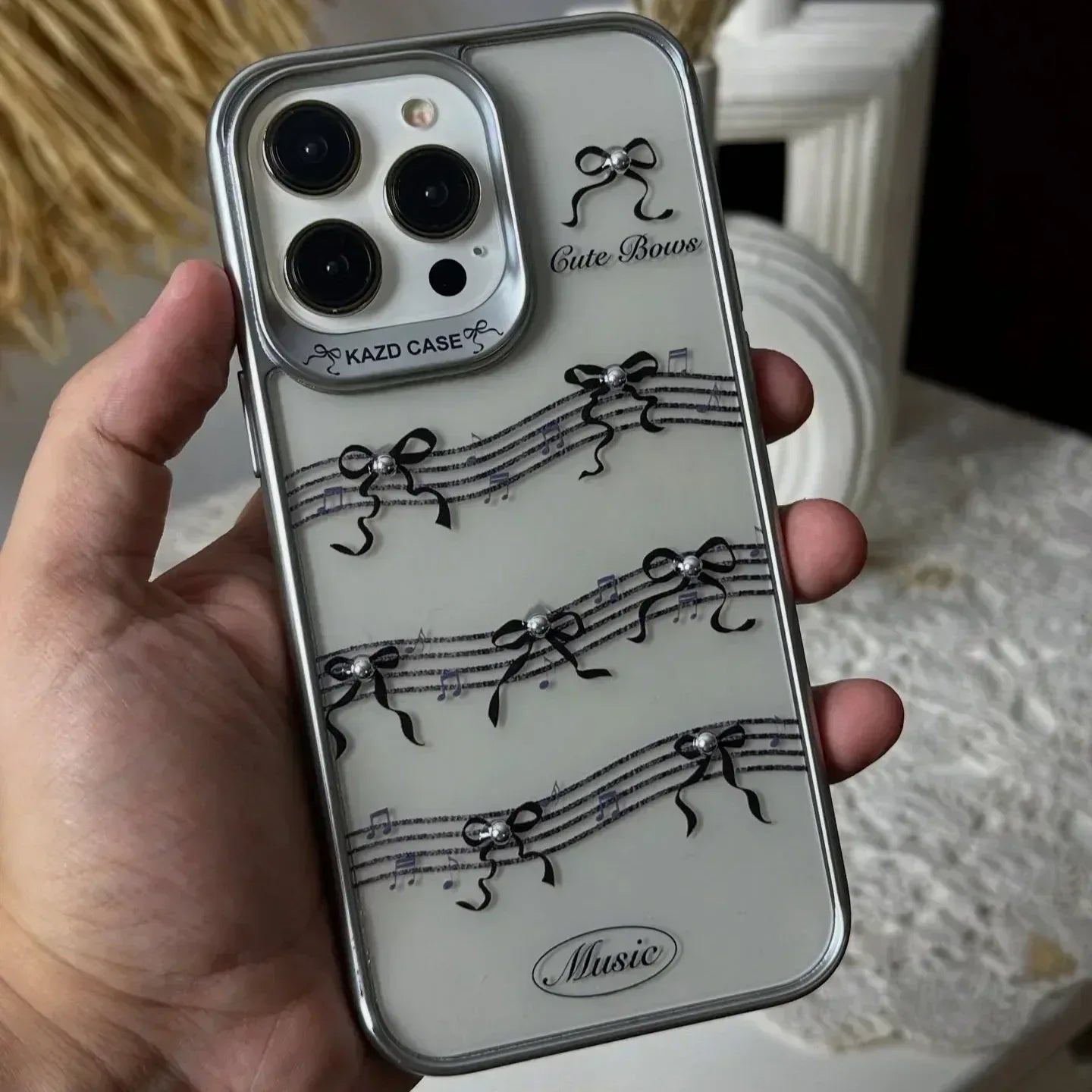 Ribbon Clear Case iPhone 16 Pro Max - Three