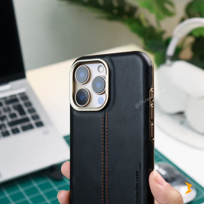 Rimbmax Classic Leather Case iPhone 15 Pro Max