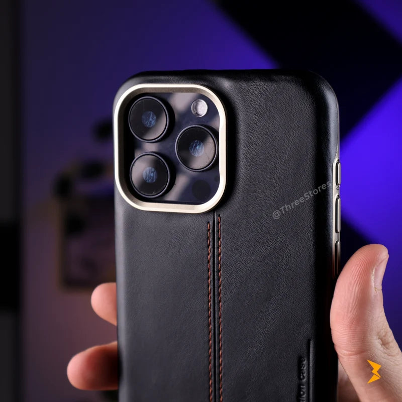 Rimbmax Classic Leather iPhone 15 Pro Max