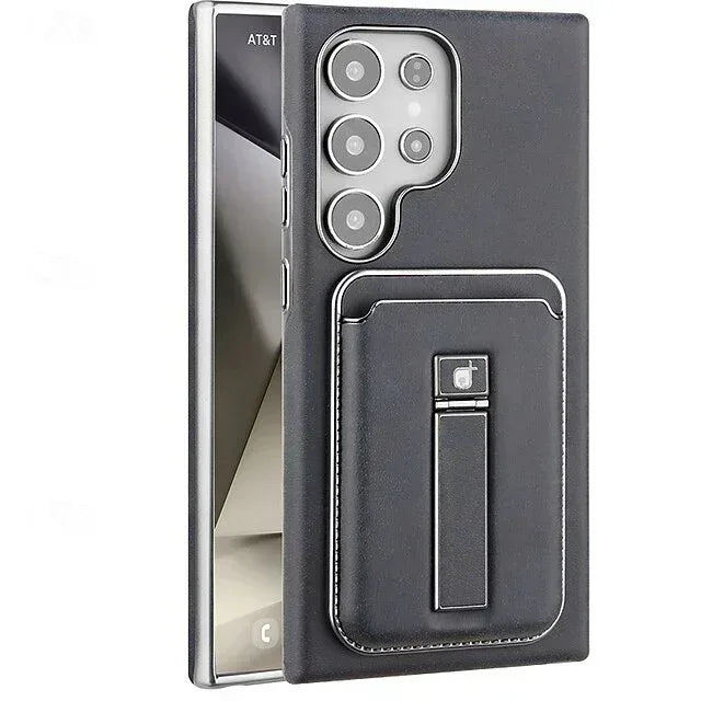 Rimbmax Magnetic Card Holder Leather Case Samsung S25 Ultra - Three