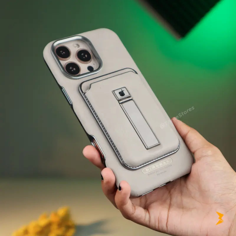 Rimbmax Magnetic Card Holder Leather Case iPhone 16 Pro Max