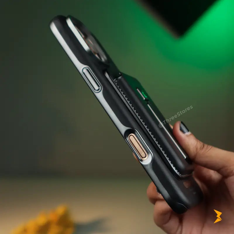 Rimbmax Magnetic Card Holder Leather Case iPhone 16 Pro Max