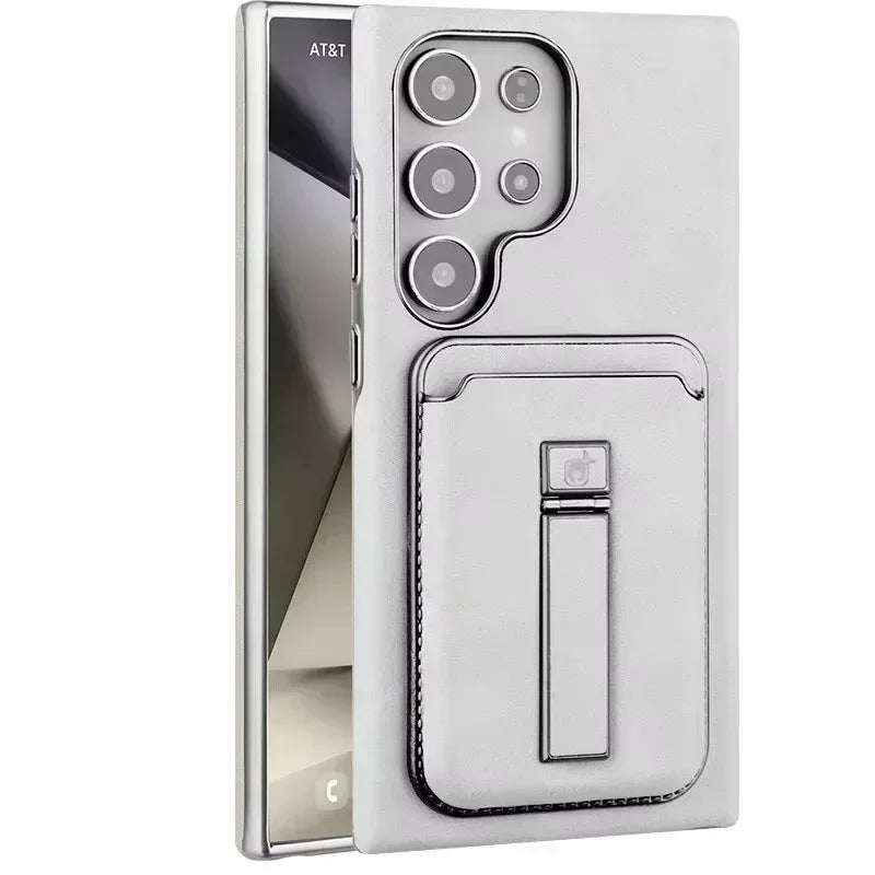 Rimbmax Magnetic Card Holder Leather Case Samsung S25 Ultra - Three