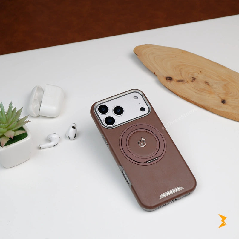 Ruime Leather Magsafe Stand Case iPhone 17 Pro Max