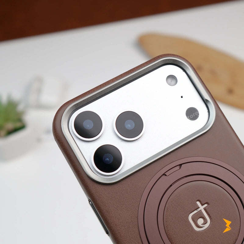 Ruime Leather Magsafe Stand Case iPhone 17 Pro Max