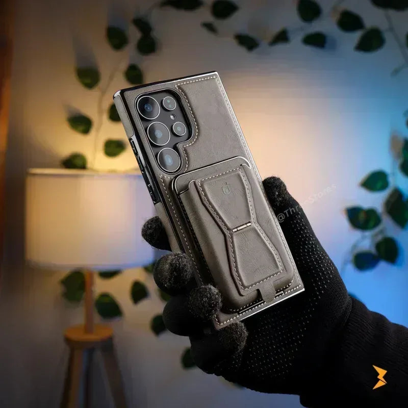 Rimbmax Vogue Magnetic Card Holder Leather Case Samsung S25 Ultra - Three