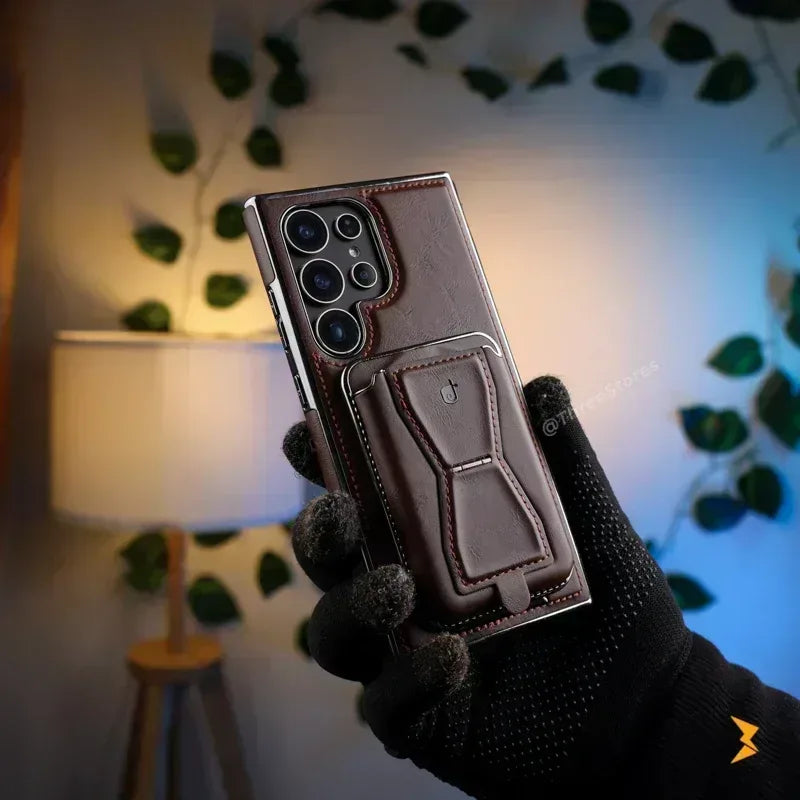 Rimbmax Vogue Magnetic Card Holder Leather Case Samsung S25 Ultra - Three