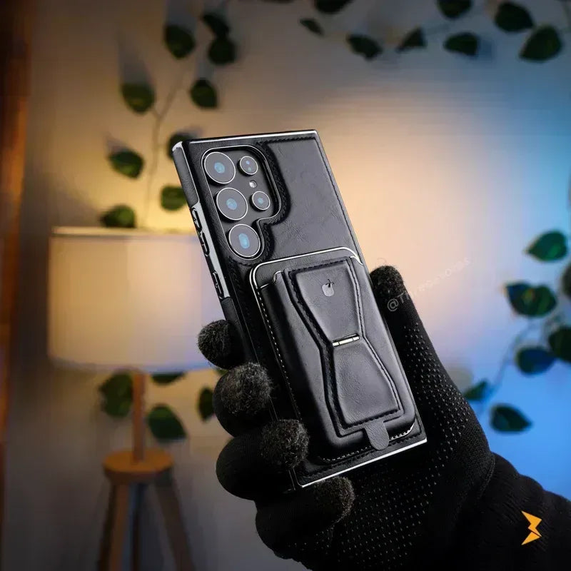 Rimbmax Vogue Magnetic Card Holder Leather Case Samsung S25 Ultra - Three