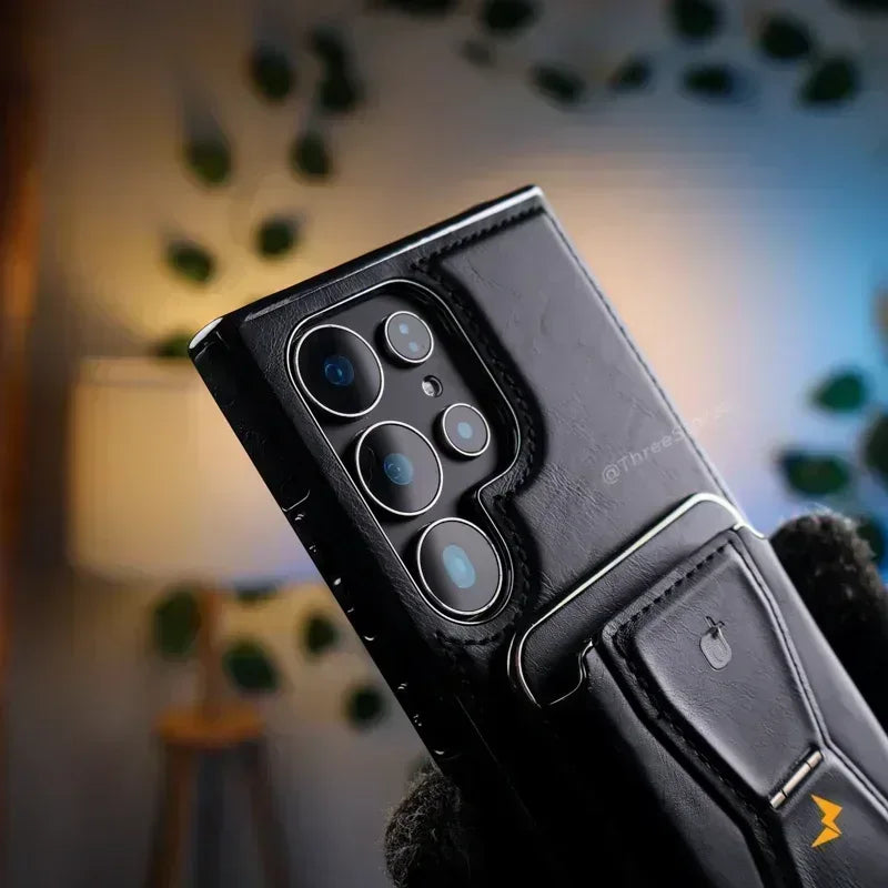 Rimbmax Vogue Magnetic Card Holder Leather Case Samsung S25 Ultra - Three