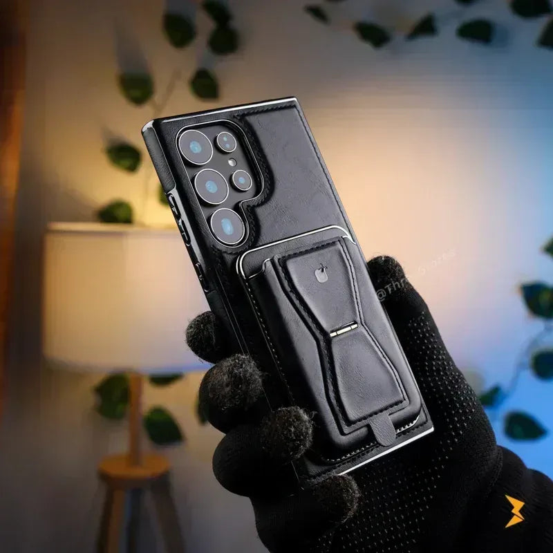 Rimbmax Vogue Magnetic Card Holder Leather Case Samsung S25 Ultra - Three