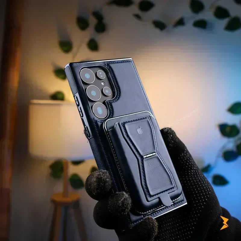 Rimbmax Vogue Magnetic Card Holder Leather Case Samsung S25 Ultra - Three