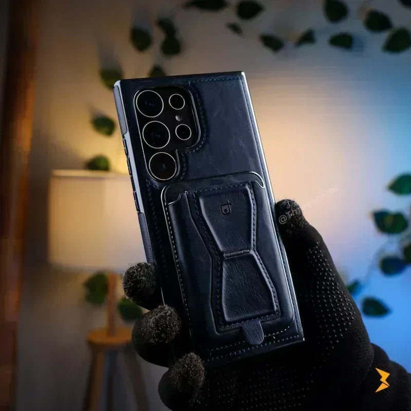 Rimbmax Vogue Magnetic Card Holder Leather Case Samsung S25 Ultra - Three