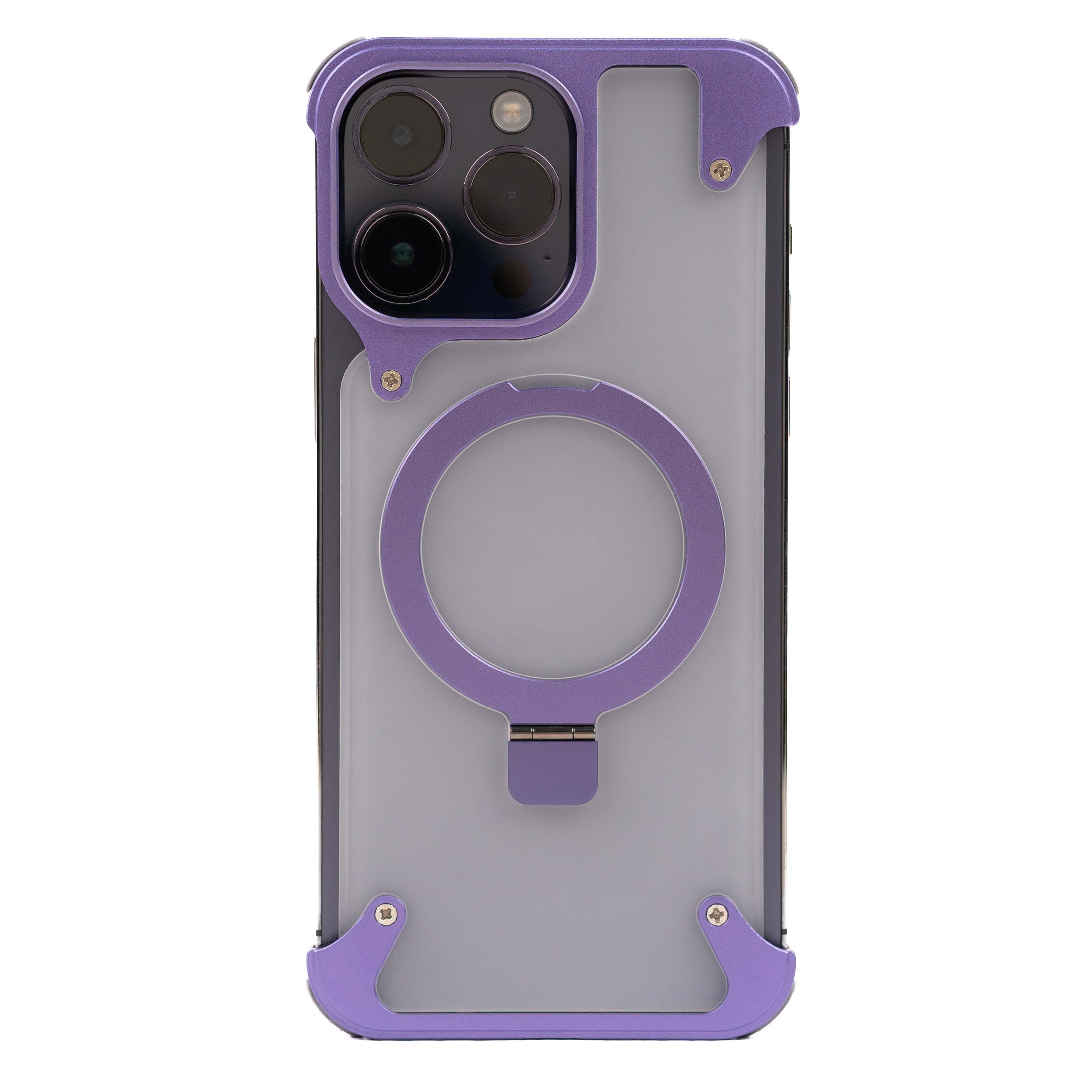 Rimless Metal Magnetic Stand Case iPhone 14 Pro Max