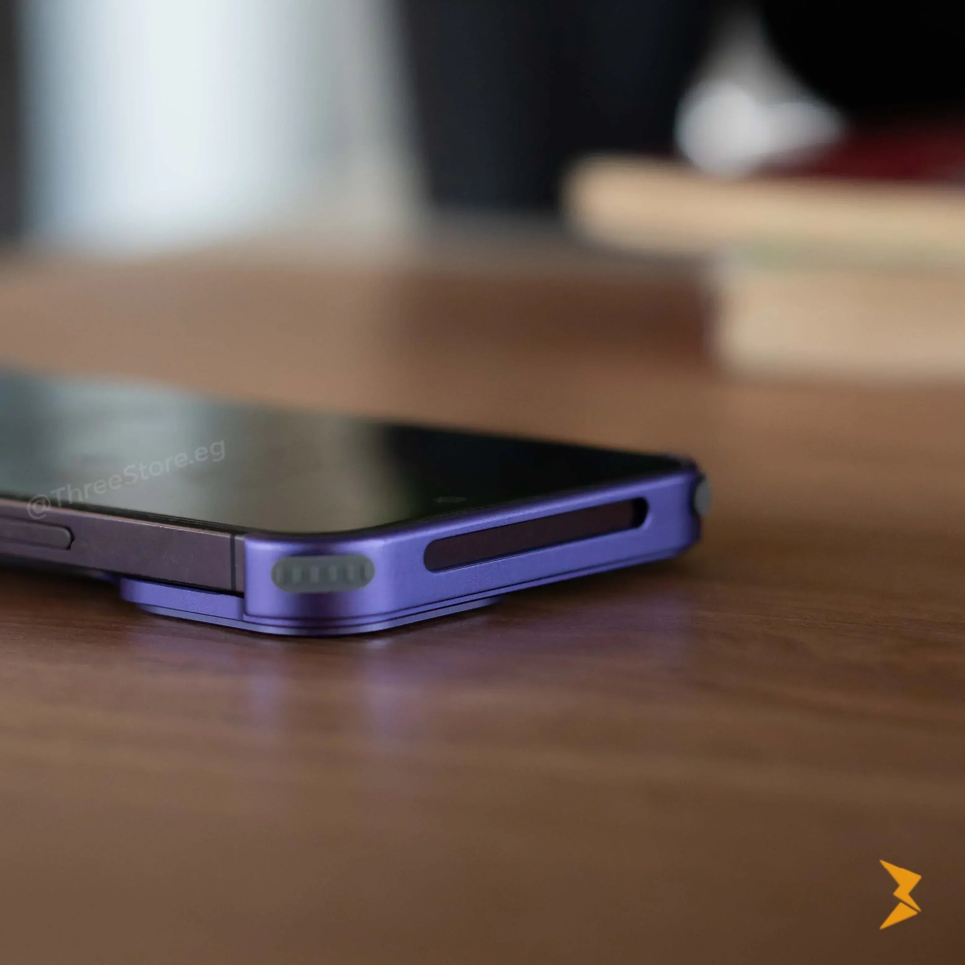 Rimless Metal Magnetic Stand Case iPhone 15 Pro Max - Three
