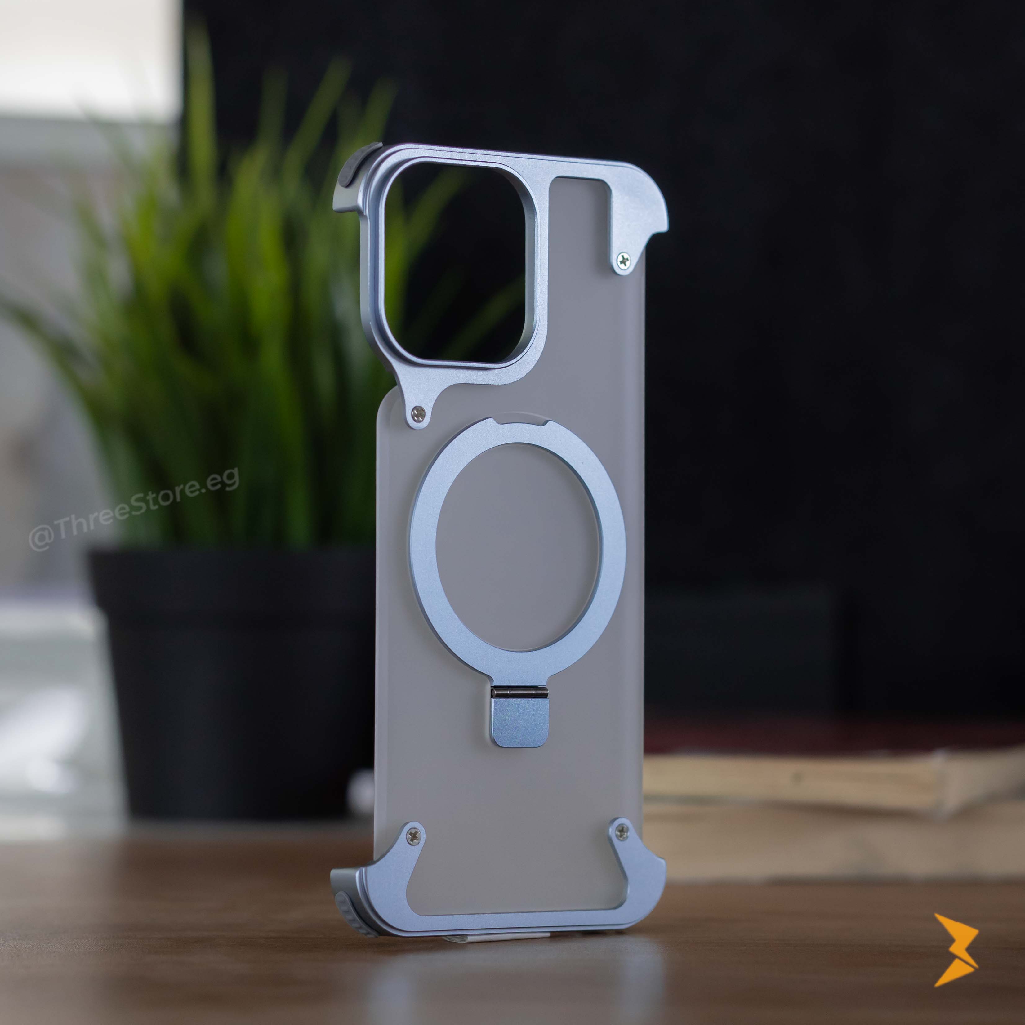 Rimless Metal Magnetic Stand Case iPhone 14 Pro Max