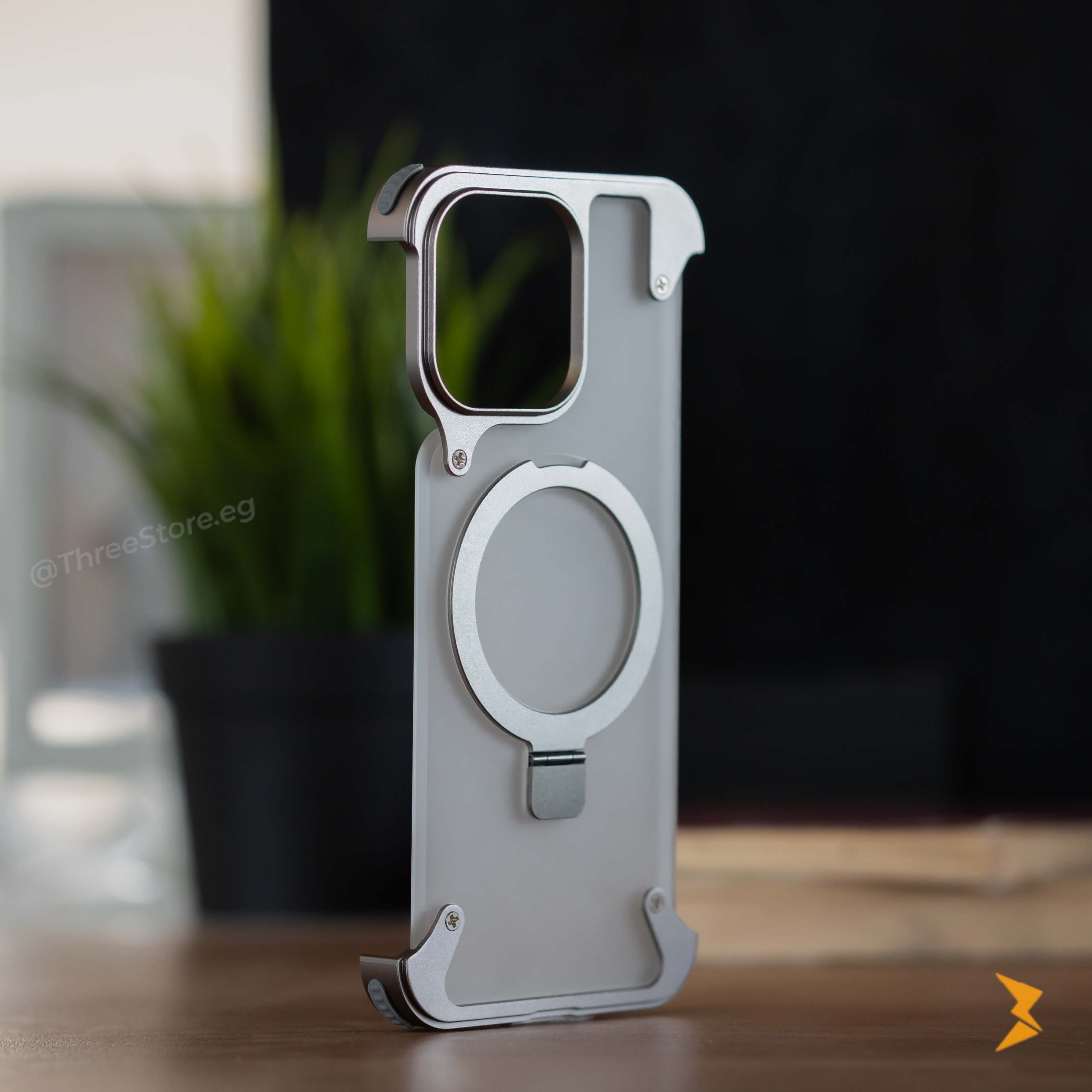 Rimless Metal Magnetic Stand Case iPhone 13 Pro Max