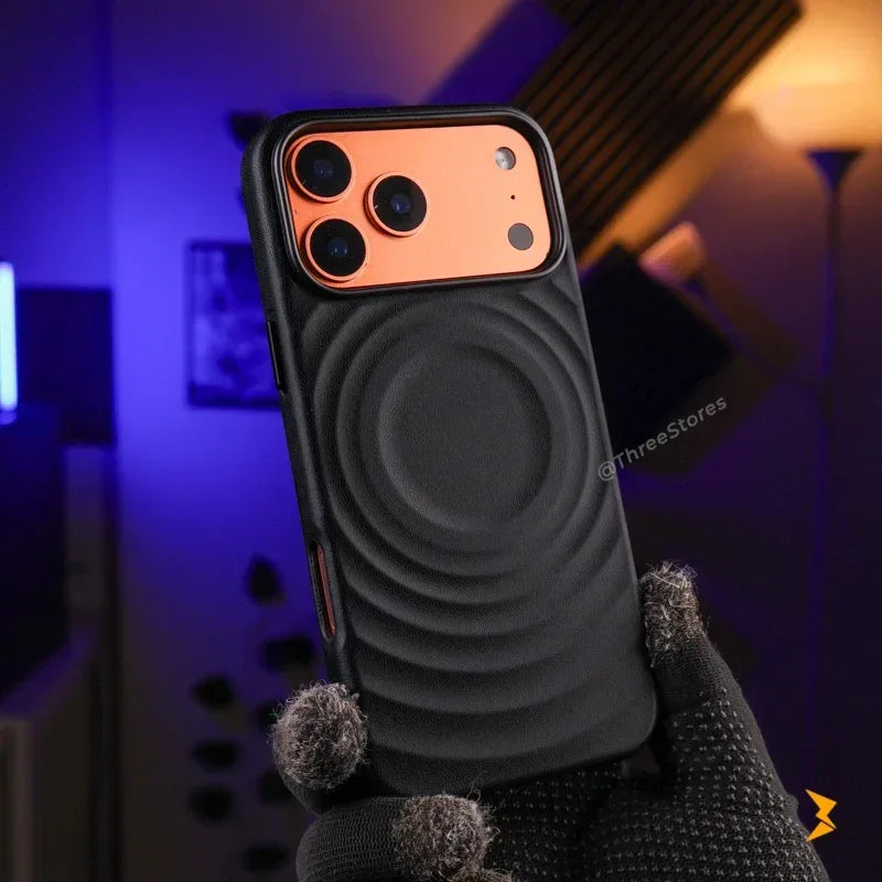 Ripple Leather Magsafe Case iPhone 17 Pro Max - Three