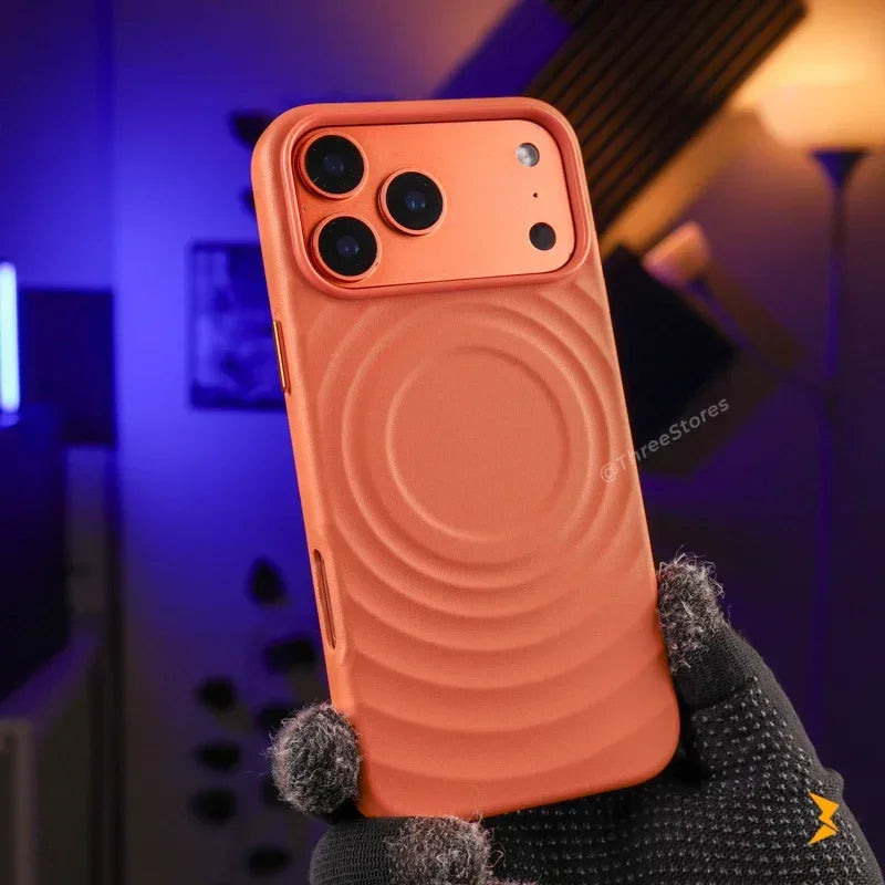 Ripple Leather Magsafe Case iPhone 17 Pro Max - Three