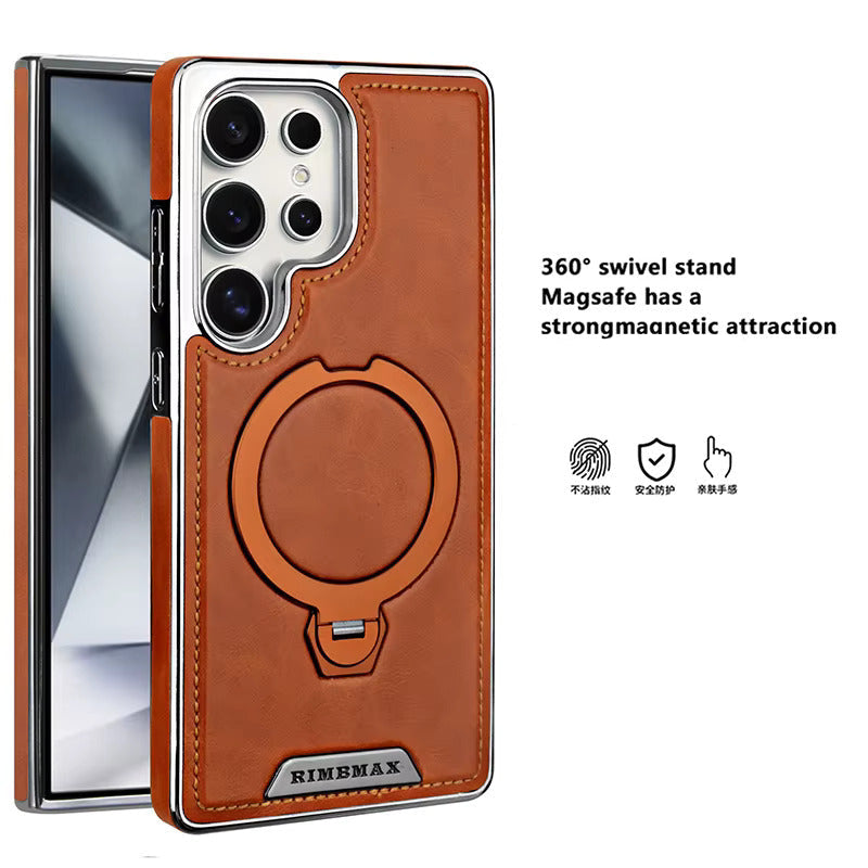Royal Leather MagSafe Stand Case Samsung S25 Ultra