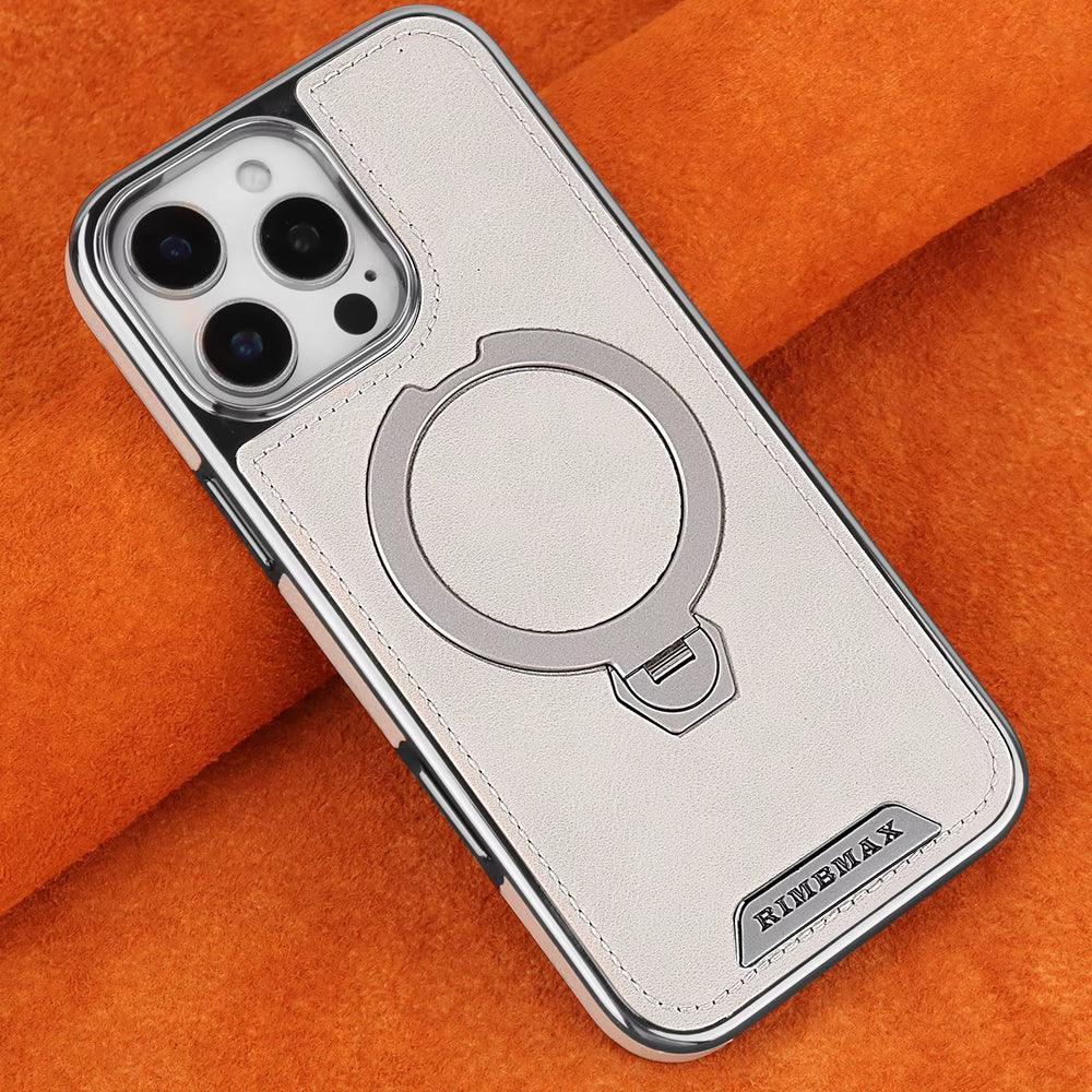 Royal Leather MagSafe Stand Case iPhone 16 Pro Max - Three