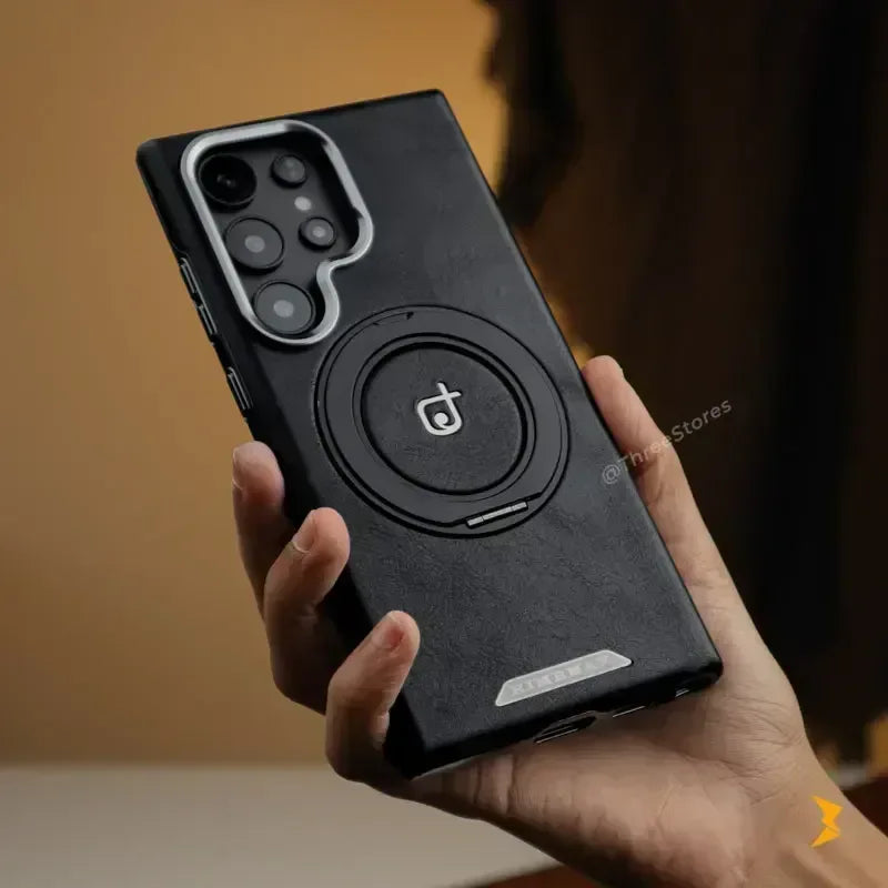 Ruime Leather Magsafe Stand Case Samsung S25 Ultra - Three