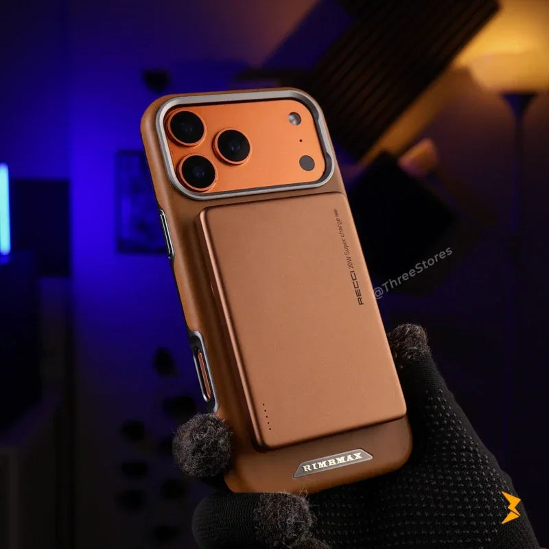 Ruime Leather Magsafe Stand Case iPhone 17 Pro Max - Three