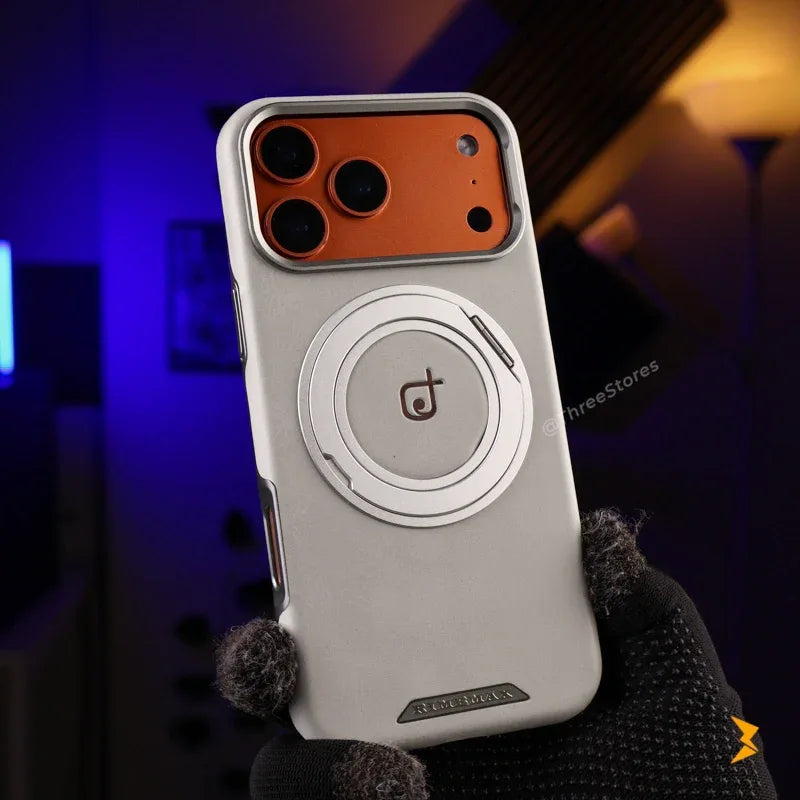 Ruime Leather Magsafe Stand Case iPhone 17 Pro Max - Three