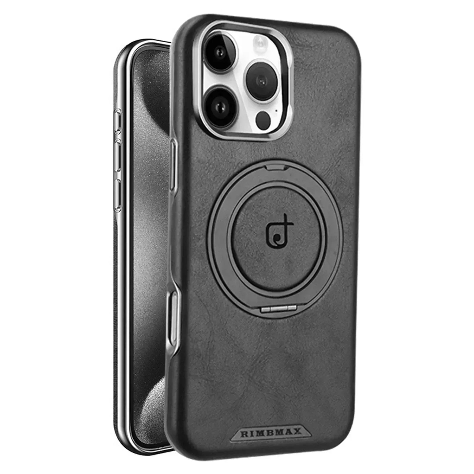 Ruime Leather Magsafe Stand Case iPhone 16 Pro Max - Three