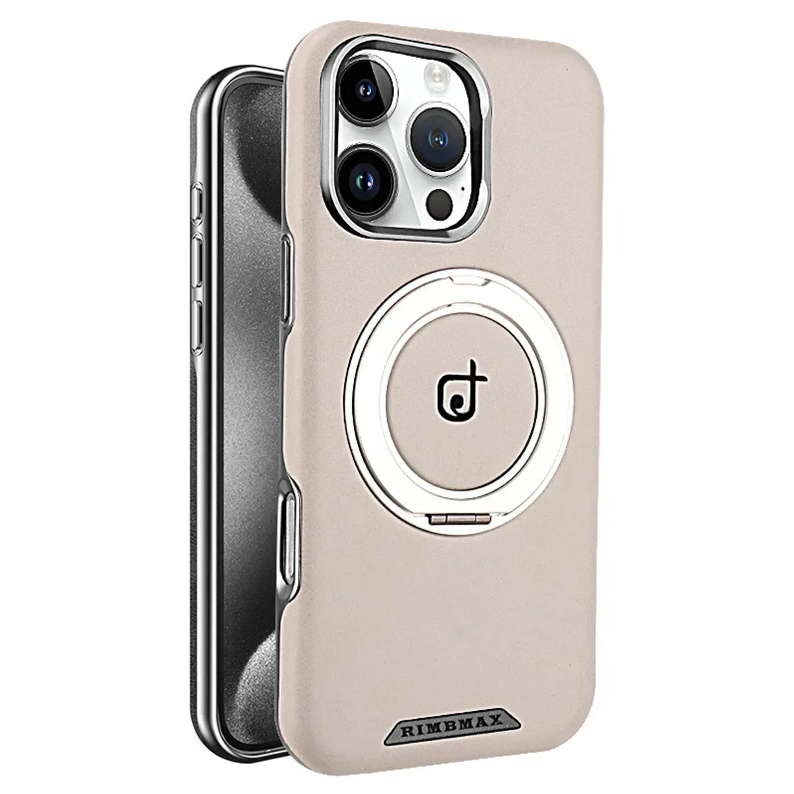 Ruime Leather Magsafe Stand Case iPhone 16 Pro Max - Three