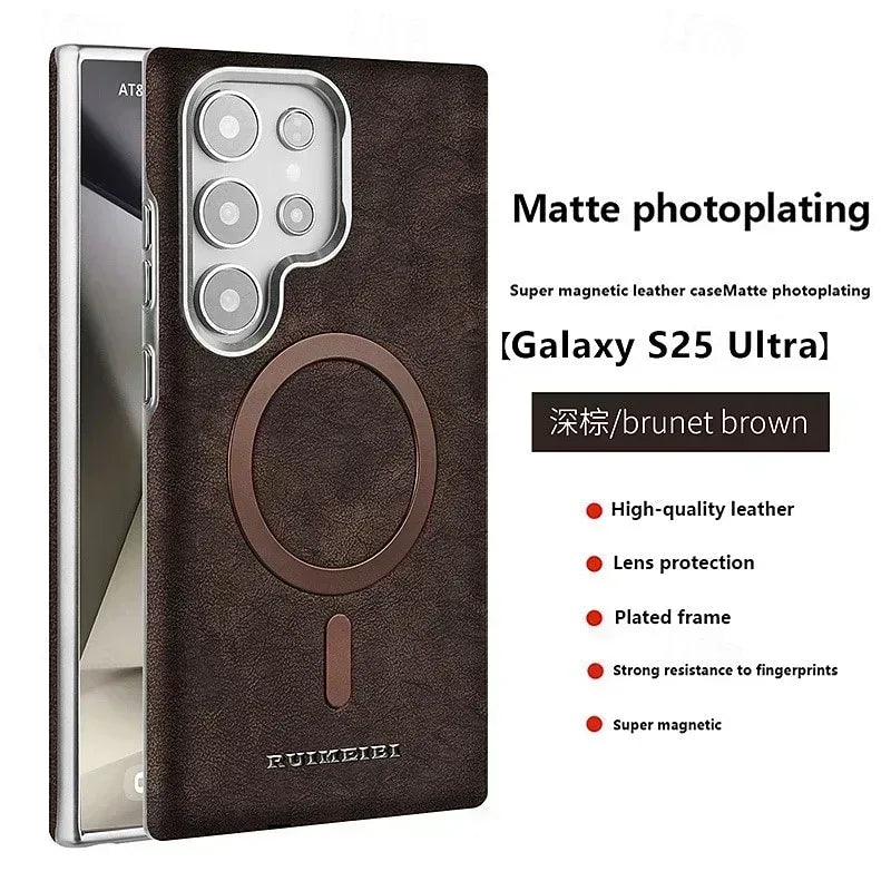 Ruimeibi Carga Leather Magsafe Case Samsung S25 Ultra - Three