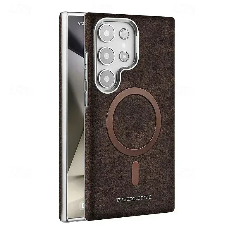 Ruimeibi Carga Leather Magsafe Case Samsung S25 Ultra - Three