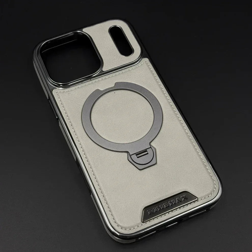 Royal Leather MagSafe Stand Case iPhone 17 Pro Max - Three