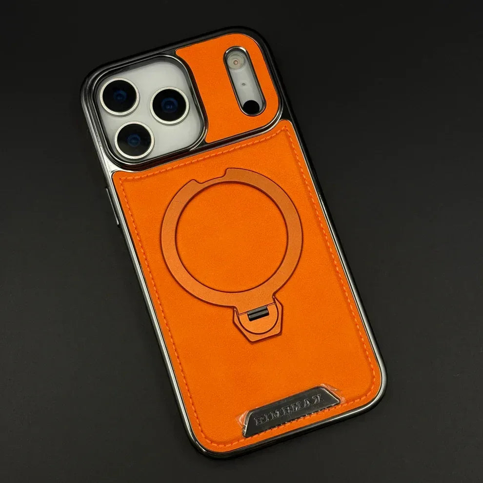 Royal Leather MagSafe Stand Case iPhone 17 Pro Max - Three
