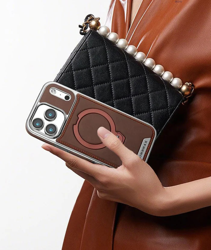 Royal Leather MagSafe Stand Case iPhone 17 Pro Max